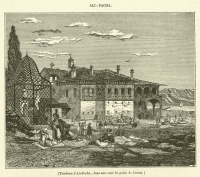 Ali-Pacha sírja a janinai palota egyik udvarán (metszet) alkotó: French School