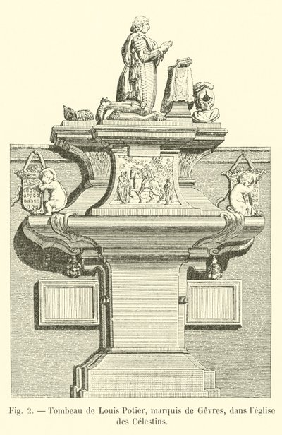 Louis Potier, Gesvres márki sírja a Celestins templomban alkotó: French School