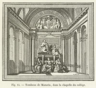 Mazarin sírja, a főiskola kápolnájában alkotó: French School