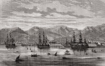 Toulon a 18. században, Louis Blanc (1811-82) „Histoire de la Revolution Francaise” című művéből alkotó: French School