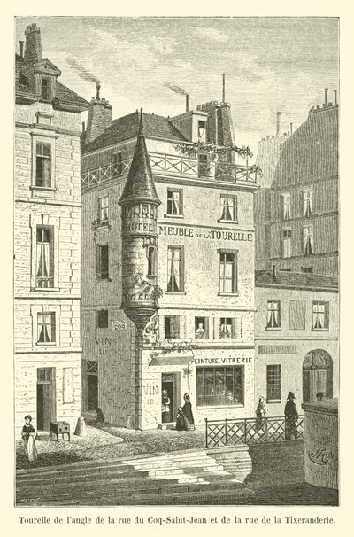 Torony a rue du Coq-Saint-Jean és a rue de la Tixeranderie sarkán alkotó: French School