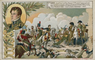 Kereskedelmi kártya az austerlitzi csatát ábrázoló képpel alkotó: French School