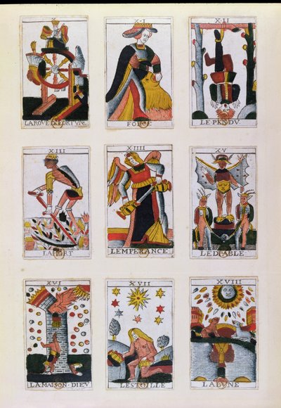 Hagyományos Tarot kártyák alkotó: French School