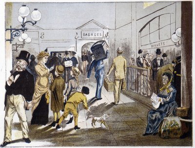 Vasútállomás csarnoka, 19. század vége alkotó: French School