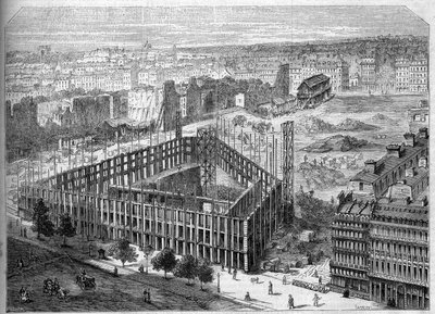 Párizs átalakulása a Második Birodalom alatt, Paris Haussmann: a Hotel de la Paix építése és kilátás nyílik a leendő Opera Garnier helyére, a Neuve des Mathurins, a Chaussee d