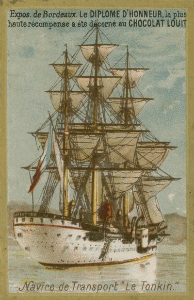 Le Tonkin szállítóhajó alkotó: French School