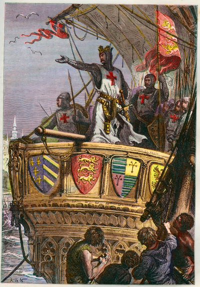 Tres Sainte Terre, a Mindenható gondozásába ajánlom – Harmadik keresztes hadjárat: I. Richárd Oroszlánszív (1157-1199) en Crusade pour la terre Sainte alkotó: French School