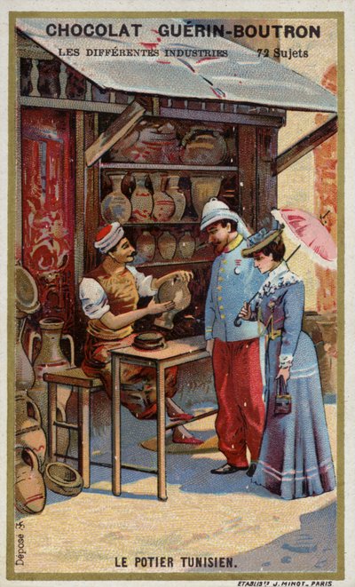 tunéziai fazekas (chromolitho) alkotó: French School