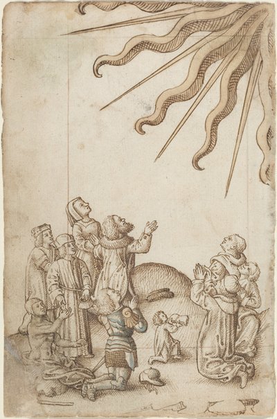 Fordítsd meg a tested, ahogy imádkozol [fol. 37 verso], 1512-1515 körül (tollrajz) alkotó: French School