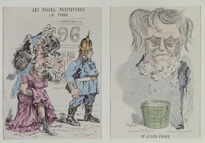 Jules Favre két karikatúrája (1809-80) 1870-71 alkotó: French School