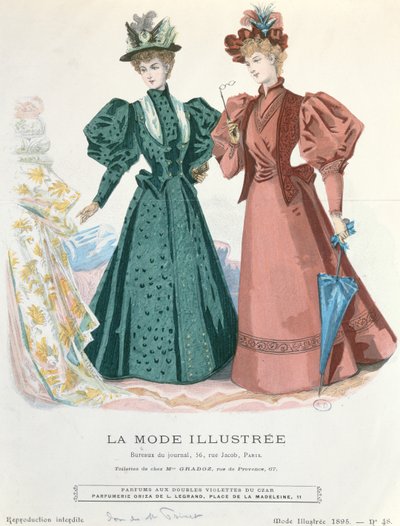 Két nő, a La Mode Illustrée-ből, 1895 alkotó: French School