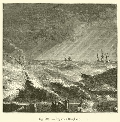 Typhon a Hongkong (metszet) alkotó: French School