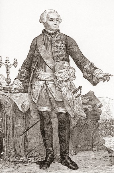 Ulrich Frédéric Woldemar, Comte de Lowendal, 17001755. Német származású francia katona és államférfiak. Az 1908-ban megjelent Les Heures Libresből. alkotó: French School