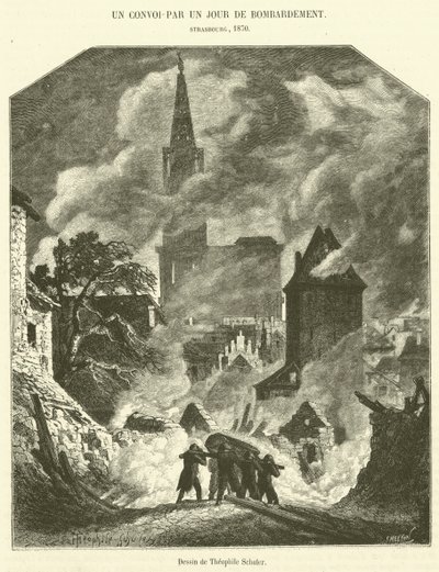Egy konvoj – A bombázás napja (metszet) alkotó: French School