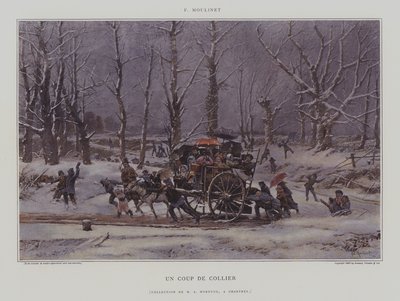 Un Coup de Collier (A Push) (színes litho) alkotó: French School