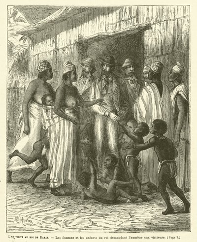 Látogatás a Dakar királyánál (metszet) alkotó: French School