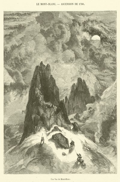 Kilátás a Mont-Blancra (metszet) alkotó: French School