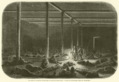 Fogadó vagy faház Kentuckyban (USA) (metszet) alkotó: French School