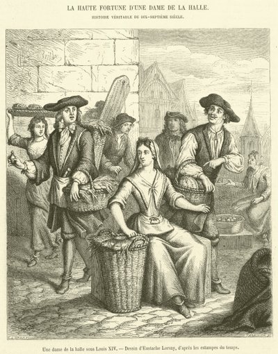A piac hölgye XIV. Lajos alatt (metszet) alkotó: French School