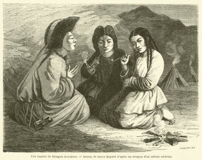 Khalkha mongol család (metszet) alkotó: French School