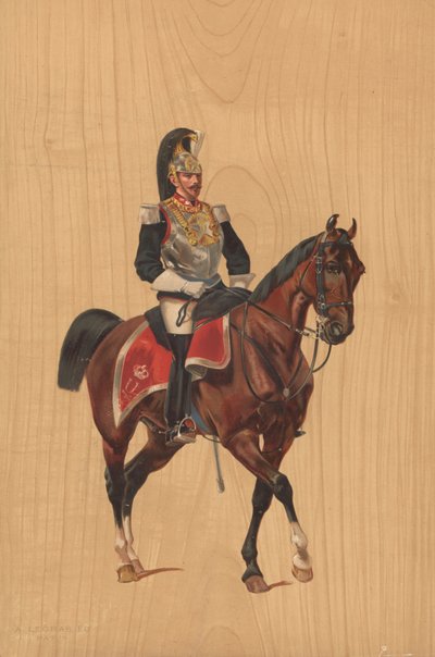 Azonosítatlan katona lóháton alkotó: French School