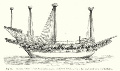 Az edény alsó elemén flamand felirattal, 1523-as dátummal, az Armeria real de Madridnál (metszet) alkotó: French School