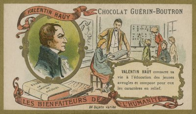 Valentin Hauy, a vakok oktatásának francia úttörője alkotó: French School