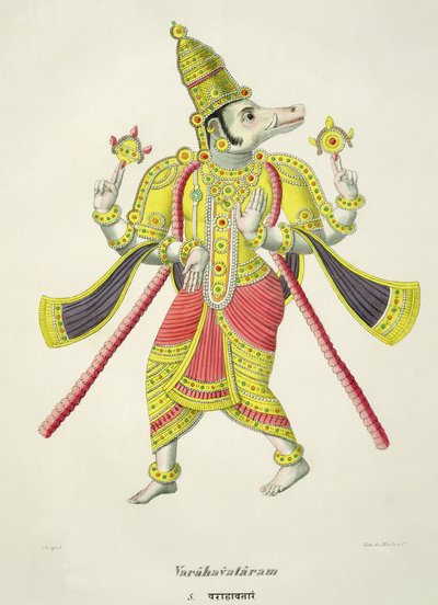Varaha, metszette de Marlet alkotó: French School