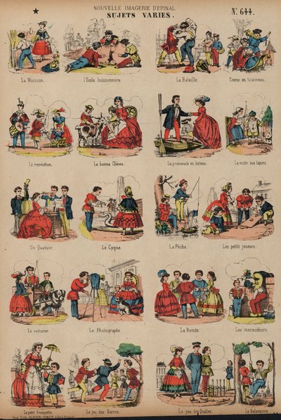 Különféle témák (színes metszet) alkotó: French School