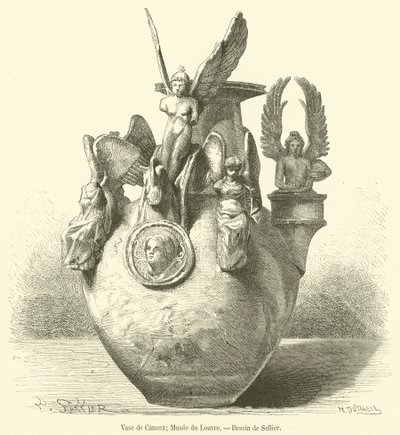 Canosa váza, Louvre Múzeum (metszet) alkotó: French School