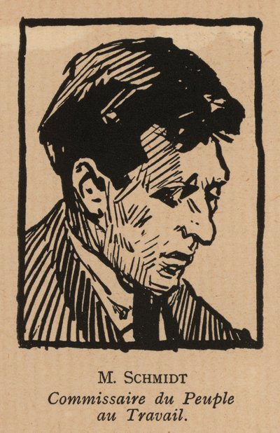 Vaszilij Schmidt, orosz bolsevik forradalmi politikus, munkásügyi népbiztos (litho) alkotó: French School