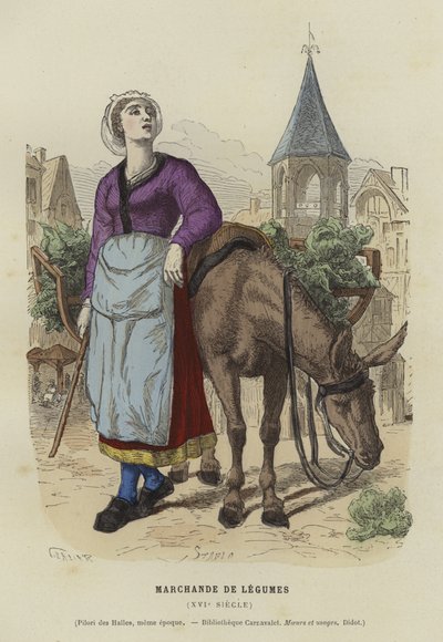Zöldségárus, 16. század alkotó: French School