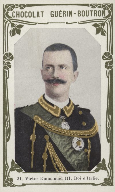 Victor Emmanuel III, Roi dItalie (színes fotó) alkotó: French School
