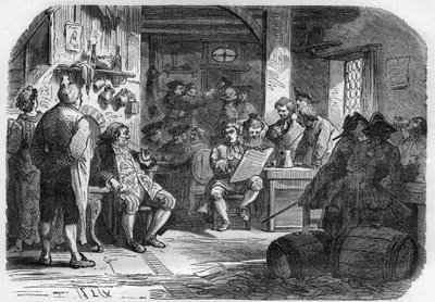Kilátás a párizsi Cabaret des Porcherons-ra. Dr. Th. „A prostitúció és a kicsapongás története a világ összes népe között az ókortól napjainkig” vésése. -F. Debray. 1879. alkotó: French School