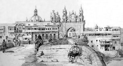 Kilátás Limára, Peru, 1850 körül (metszet) alkotó: French School