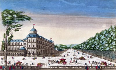 Kilátás a Schloss Esterhazyra, Eisenstadt, Ausztria alkotó: French School