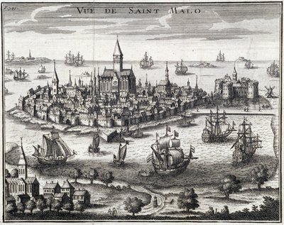 St Malo látképe - Névtelen metszet alkotó: French School