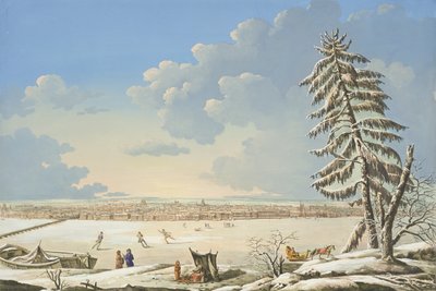 Szentpétervár látképe, Párizsban megjelent 1850 körül (kézzel színezett litho) alkotó: French School