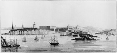 Stockholm látképe, 1841 alkotó: French School