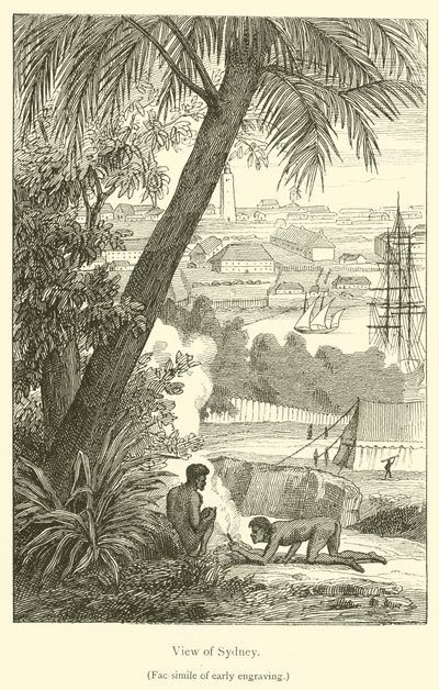 Sydney látképe (metszet) alkotó: French School