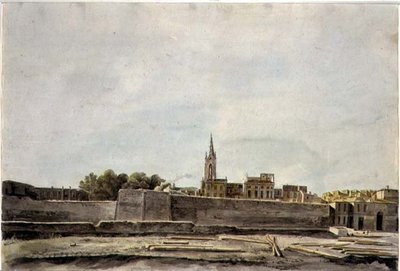 Kilátás egy dél-franciaországi városképre, 1800 körül (akvarell, papír) alkotó: French School