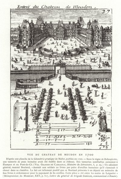 A Chateau de Meudon kilátása 1700-ban alkotó: French School