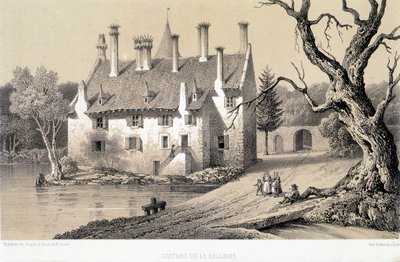 Kilátás a 13. és 14. században épült Chateau de la Belliere-re (Cote d