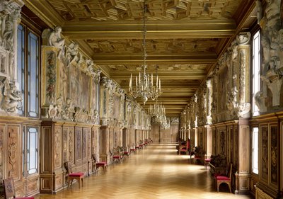 A Galerie Francois I látképe, 1528-40 alkotó: French School