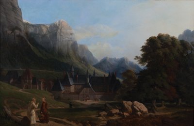Kilátás a Grande Chartreuse kolostorra (olaj, vászon) alkotó: French School