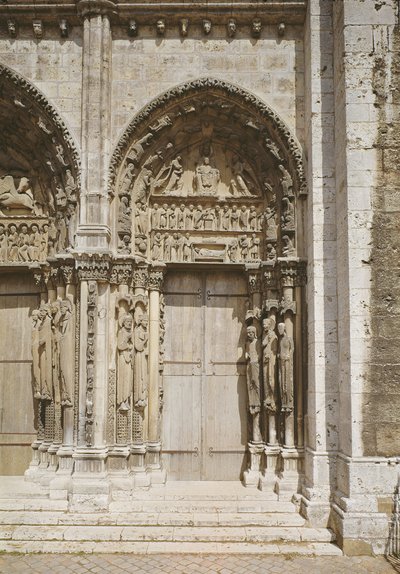 Kilátás a Királyi Portál déli ajtajára, 1145-50 körül alkotó: French School
