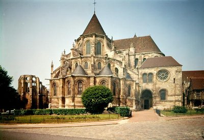 A Notre-Dame katedrális apszisának nézete, épült 1150-1220 körül. alkotó: French School