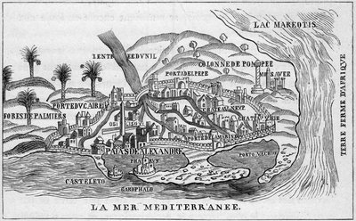 Kilátás nyílik Alexandria városára, Egyiptomban alkotó: French School