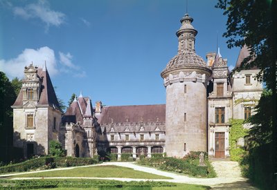 Kilátás az udvarra és a toronyra, 1536-48 alkotó: French School