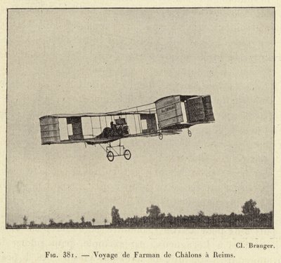 Farman útja Chalonsból Reimsbe (metszet) alkotó: French School